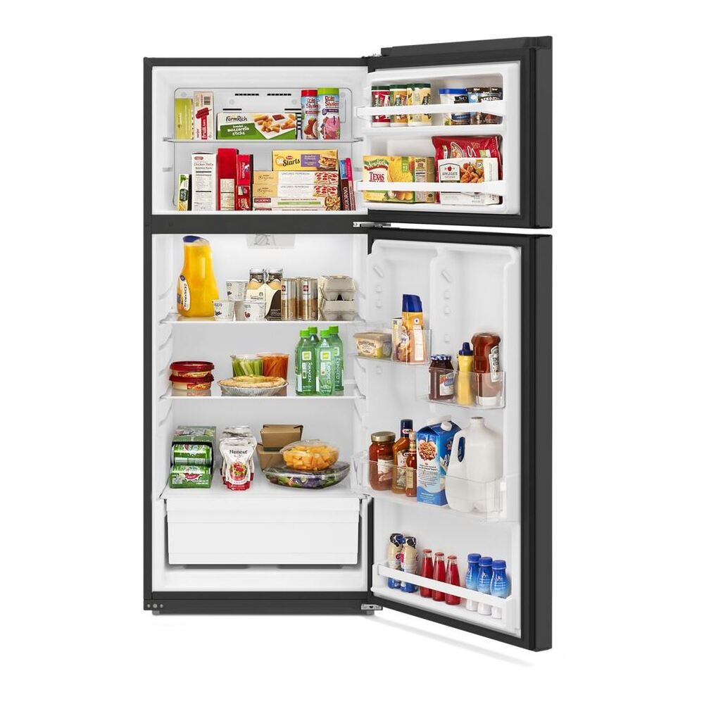 Amana ARTX3028P 28 Inch Top Freezer Refrigerator with 16.4 cu. ft. Storage Capacity, Interior LED Lighting, Adjustable Glass Shelf, Crisper Drawer, Reversible Doors