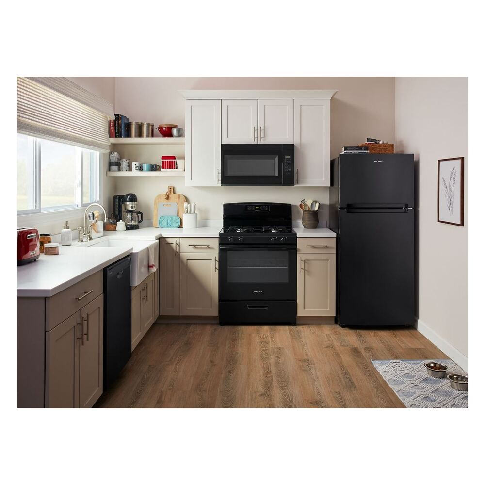 Amana ARTX3028P 28 Inch Top Freezer Refrigerator with 16.4 cu. ft. Storage Capacity, Interior LED Lighting, Adjustable Glass Shelf, Crisper Drawer, Reversible Doors