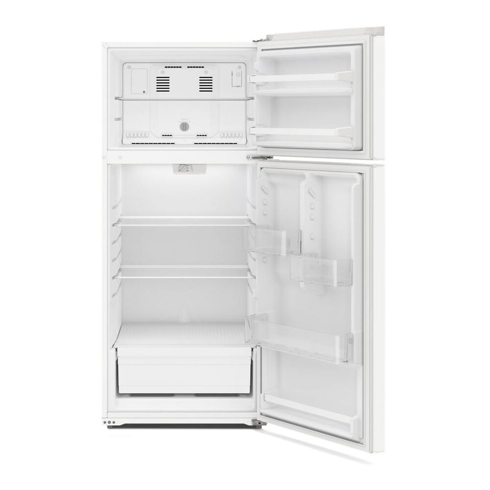 Amana ARTX3028P 28 Inch Top Freezer Refrigerator with 16.4 cu. ft. Storage Capacity, Interior LED Lighting, Adjustable Glass Shelf, Crisper Drawer, Reversible Doors
