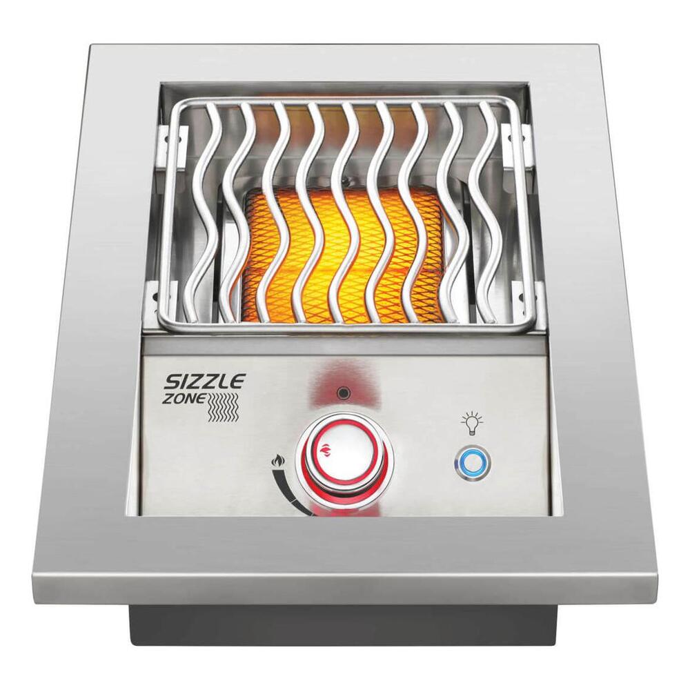 Napoleon BIB10IRNSS 700 Series 14 inch Built-in Single Infrared Burner with 94.50 sq. in. Cooking Area, 10000 Total BTU, Stainless Steel Protective Cover, Iconic WAVE™ Cooking Grids, in Stainless Steel