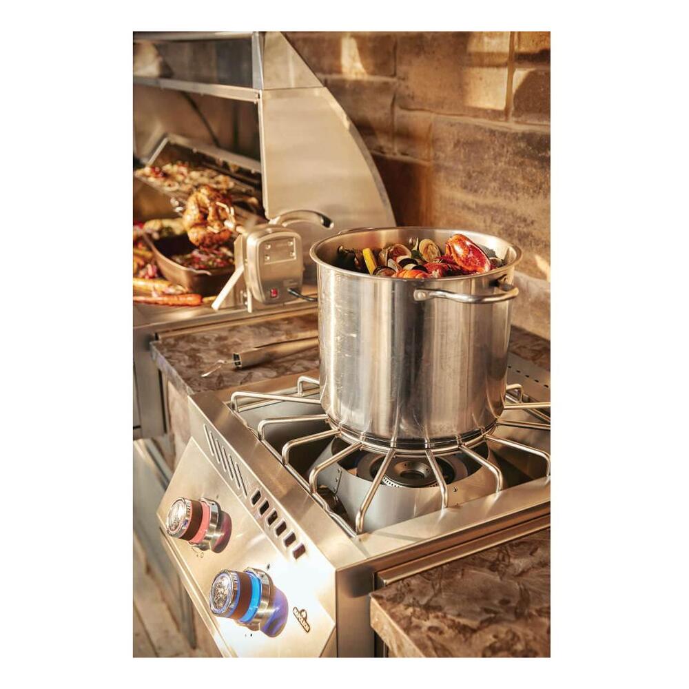 Napoleon BIB18PBPSS 700 Series 22 inch Built-In Gas Power Side Burner with 315 sq. in Cooking Area, 60000 Total BTU, NBacklit Control Knobs, Two-piece Stainless Steel Rod, JETFIRE™ Ignition System, in Stainless Steel