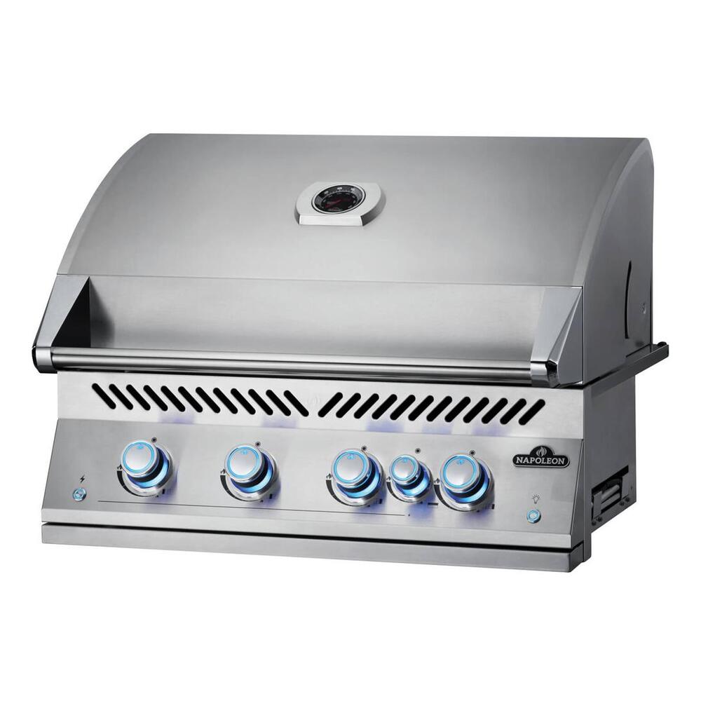 Napoleon BIG32RBNSS1 700 Series 33 inch Built-In Grill with 786 sq. in. Cooking Area, 66000 Total BTU, Rear Infrared Burner, Ergonomic Control Knobs, Precise Temperature Control, in Stainless Steel