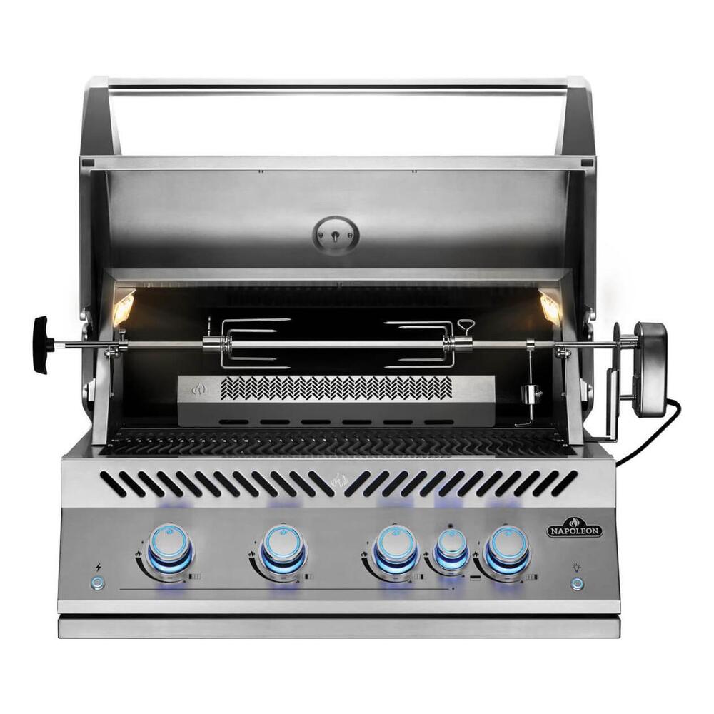 Napoleon BIG32RBNSS1 700 Series 33 inch Built-In Grill with 786 sq. in. Cooking Area, 66000 Total BTU, Rear Infrared Burner, Ergonomic Control Knobs, Precise Temperature Control, in Stainless Steel