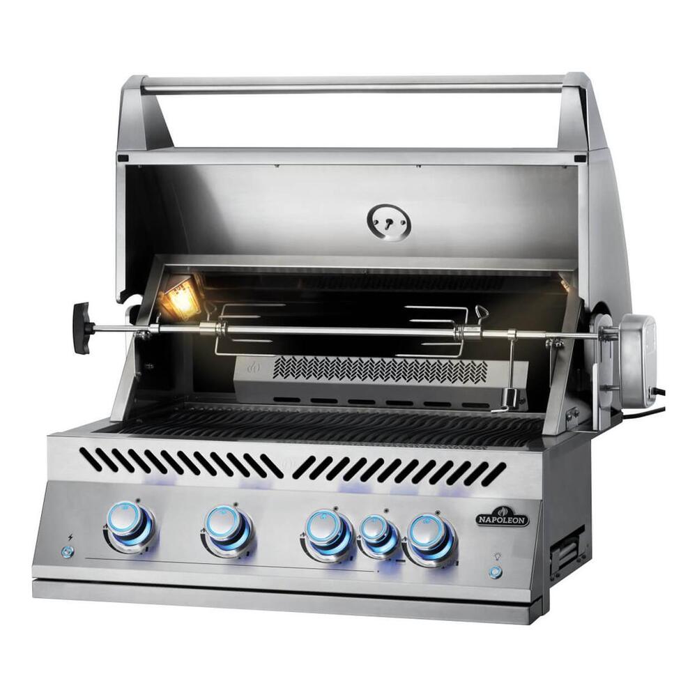 Napoleon BIG32RBNSS1 700 Series 33 inch Built-In Grill with 786 sq. in. Cooking Area, 66000 Total BTU, Rear Infrared Burner, Ergonomic Control Knobs, Precise Temperature Control, in Stainless Steel