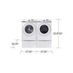 Samsung-DV45DG6000HW-dimensions with the drawer