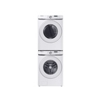 Samsung-DVG45T6000W-verticle view with matching washer