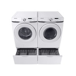 Samsung-DVG45T6000W-top tilted view with drawer open