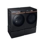 Samsung-DVG50BG8300V-left angle view with matching washer