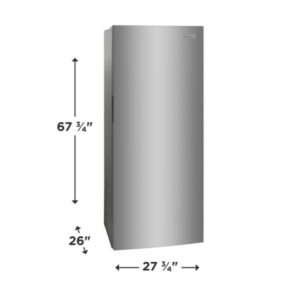 Frigidaire FFFU13F2V 28 inch Upright Freezer with 13 Cu. Ft. Capacity, EvenTemp™ Cooling System, Flexible Interior System, Door Alarm, Frost-Free, Reversible Door