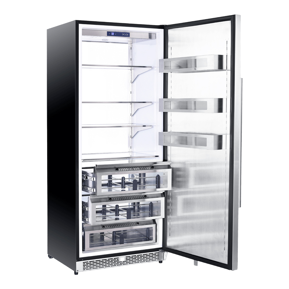 Forno FFRBI182130S Cologne Series 30 Inch Counter-Depth Freestanding All Refrigerator with 18.4 cu. ft. Capacity, Multi Air Flow System, Touch Screen Temperature Control, LED Lighting, in Stainless Steel