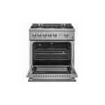 Forno FFSGS627430 Giovanni Series 30 inch Freestanding Gas Range with 5 Sealed Burners with 4.32 cu. ft. Capacity, Dual-Ring Burner, Continuous Cast Iron Grates, Insulated Oven Door, in Stainless Steel