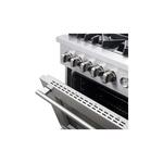 Forno FFSGS627430 Giovanni Series 30 inch Freestanding Gas Range with 5 Sealed Burners with 4.32 cu. ft. Capacity, Dual-Ring Burner, Continuous Cast Iron Grates, Insulated Oven Door, in Stainless Steel