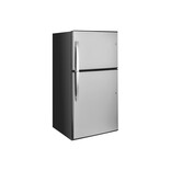 GE GIE21GSHSS 33" Top Freezer Refrigerator with 21.2 cu. ft. Storage Capacity, Adjustable Humidity Drawers, Installed Ice Maker, Spillproof Freezer Shelves in Stainless Steel