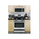 GE-JVM3160RFSS-Modern Kitchen with Gas Range and Microwave