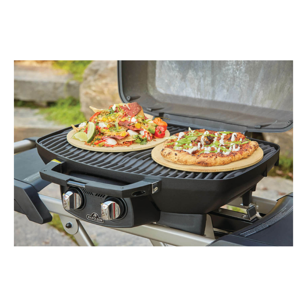 Napoleon PRO285XMKPHM Phantom TravelQ® PRO 44 inch Propane Portable Gas Grill with 285 sq.in. Cooking Area, 12000 Total BTU, JETFIRE Ignition System, Accu-Probe Temperature Gauge, Premium Steel Wind Deflective Lid in Matte Black
