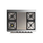 ILVE_UM09FDQNS3EGBLP_Majestic_II_36"_Dual_Fuel_Range_cooktop