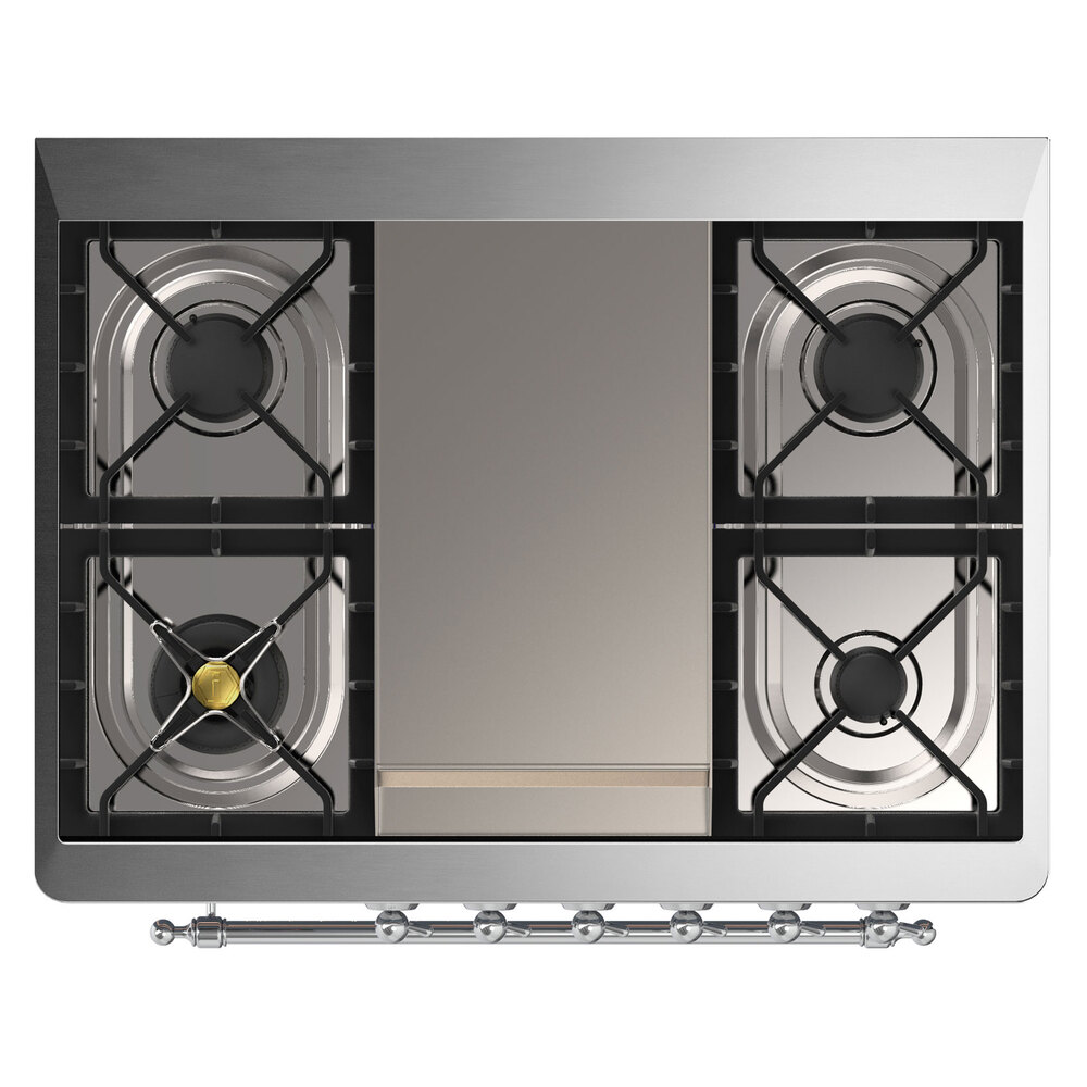 ILVE_UM09FDQNS3RACLP_Majestic_II_36"_Dual_Fuel_Range_cooktop