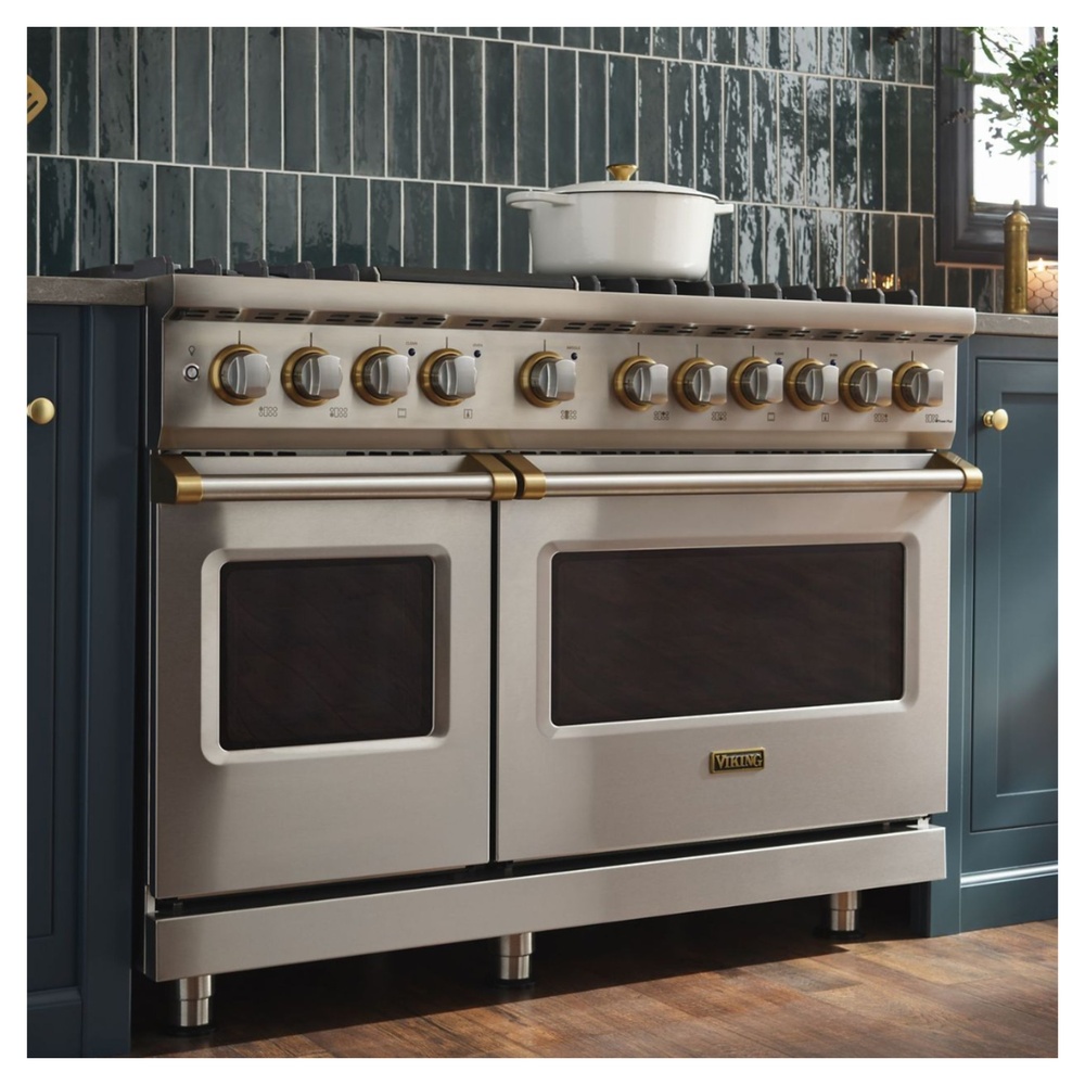 Viking-VGR5486GSB-Brass Trim Option Available for Stainless Steel Model