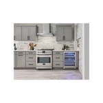 Zephyr ZROE30FS 30 inch Roma Series Wall Mount Range Hood with 600 CFM, LumiLight LED Lighting, Airflow Control Technology™ (ACT™), and ICON Touch® Controls, in Stainless Steel