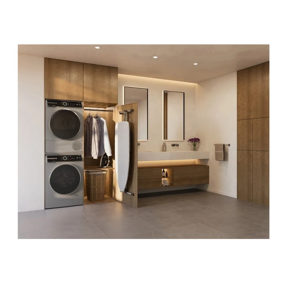 WGB246AXUC 24 inch Washer and WQB245AXUC 24 inch Ventless Dryer Lifestyle