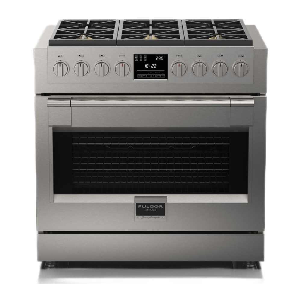 Fulgor Milano F6PDF366S1 Sofia 600 36 inch Dual Fuel Professional Range with 6 Burners and 5.2 cu. ft. Oven Capacity in Stainless Steel