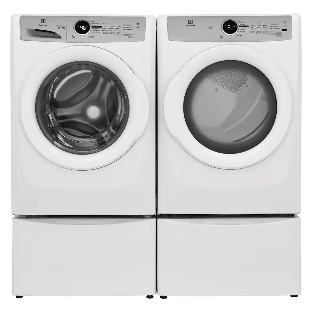 ELFE7337AW-Shown-with-Washer-On-Pedestal