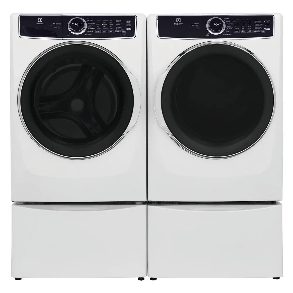 ELFG7637AW-Shown-with-Washer-on-Pedestals