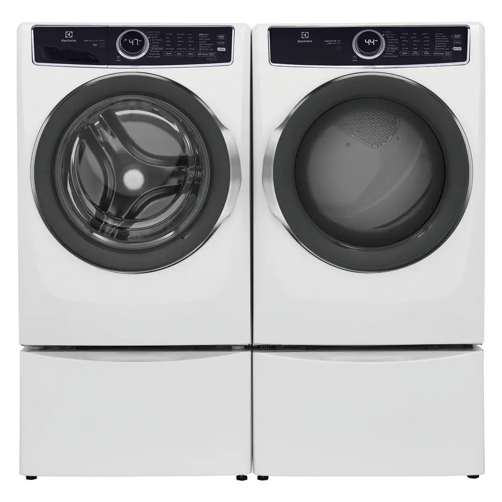 ELFW7537AW-Shown-with-Dryer-on-Pedestals