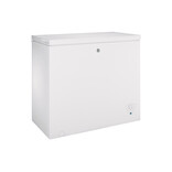 GE FCM7STWW 33 inch Chest Freezer with 7 cu. ft. Capacity, Garage Ready, Upfront Defrost Drain in White
