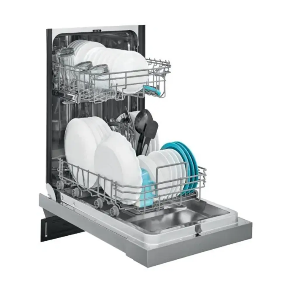 Frigidaire-FFBD1831US-tilted open view with utensils