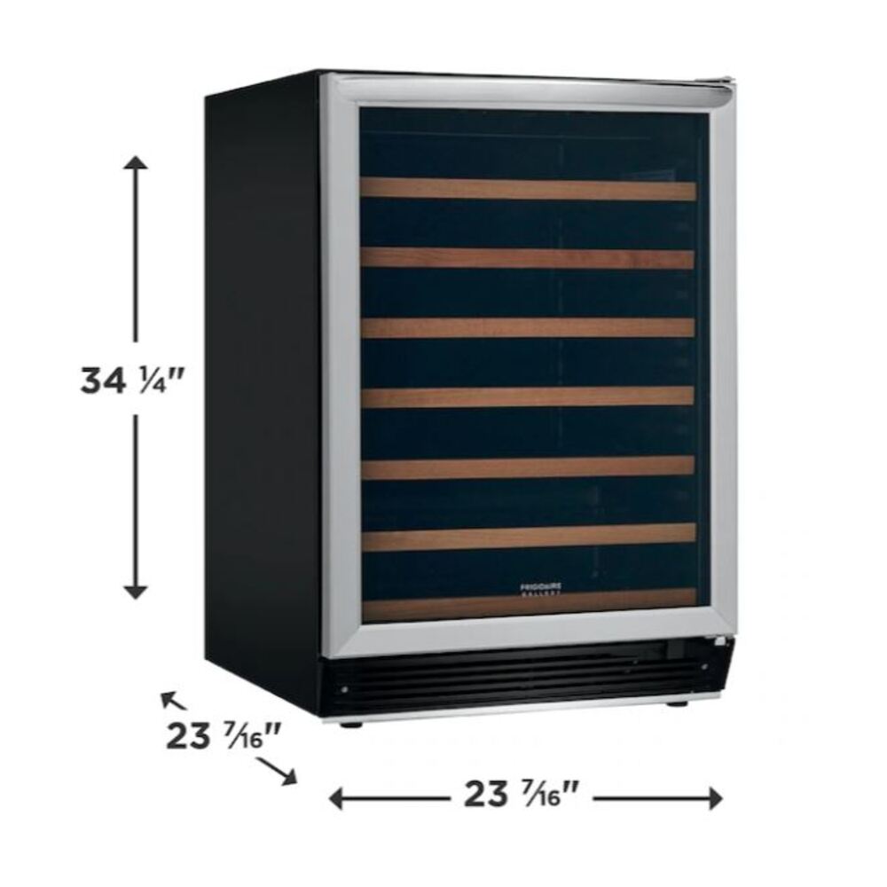 Frigidaire FGWC5233TS Gallery 24 inch Wine Cooler with 5.3 cu. ft. Capacity, 52 Bottle Capacity, in Stainless Steel