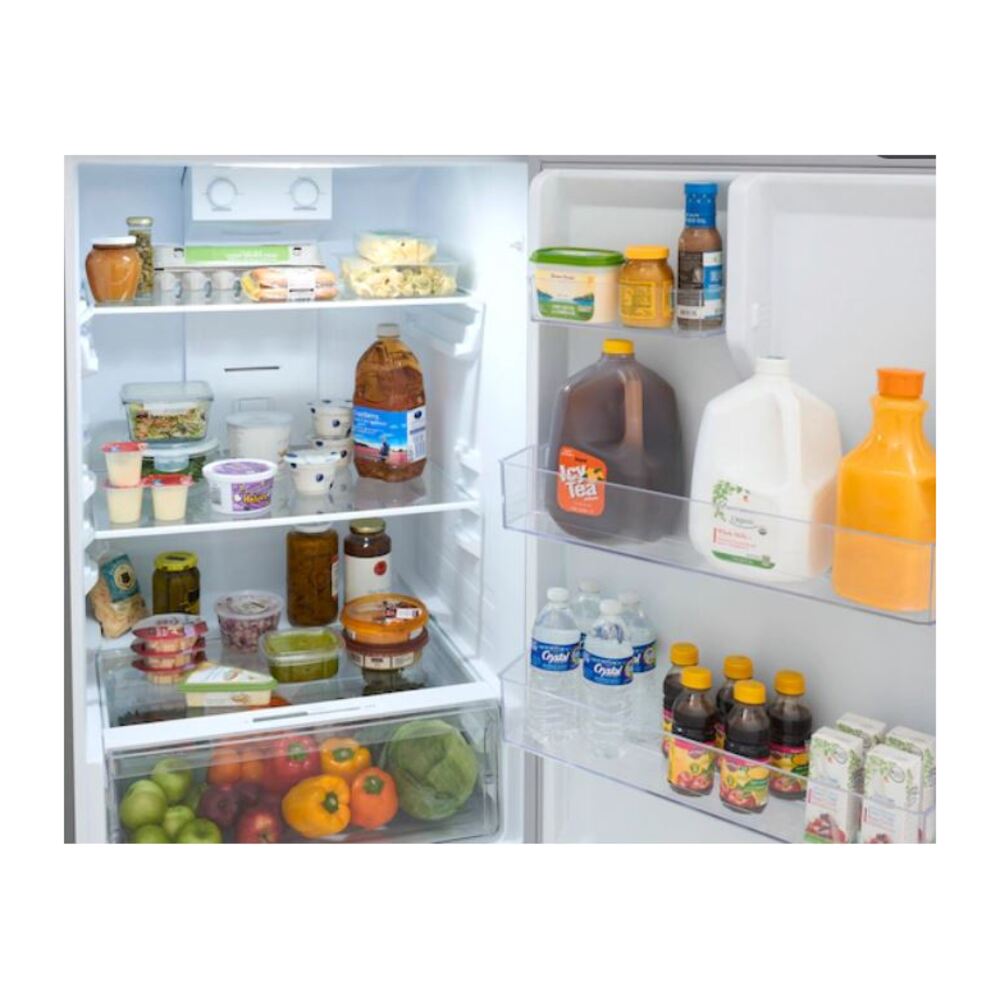 Frigidaire FRTE1622 28 Inch Top Freezer Refrigerator with 16 cu. ft. Capacity, Crisper Drawer, LED Lighting, Spacious Interior Storage, Garage Ready