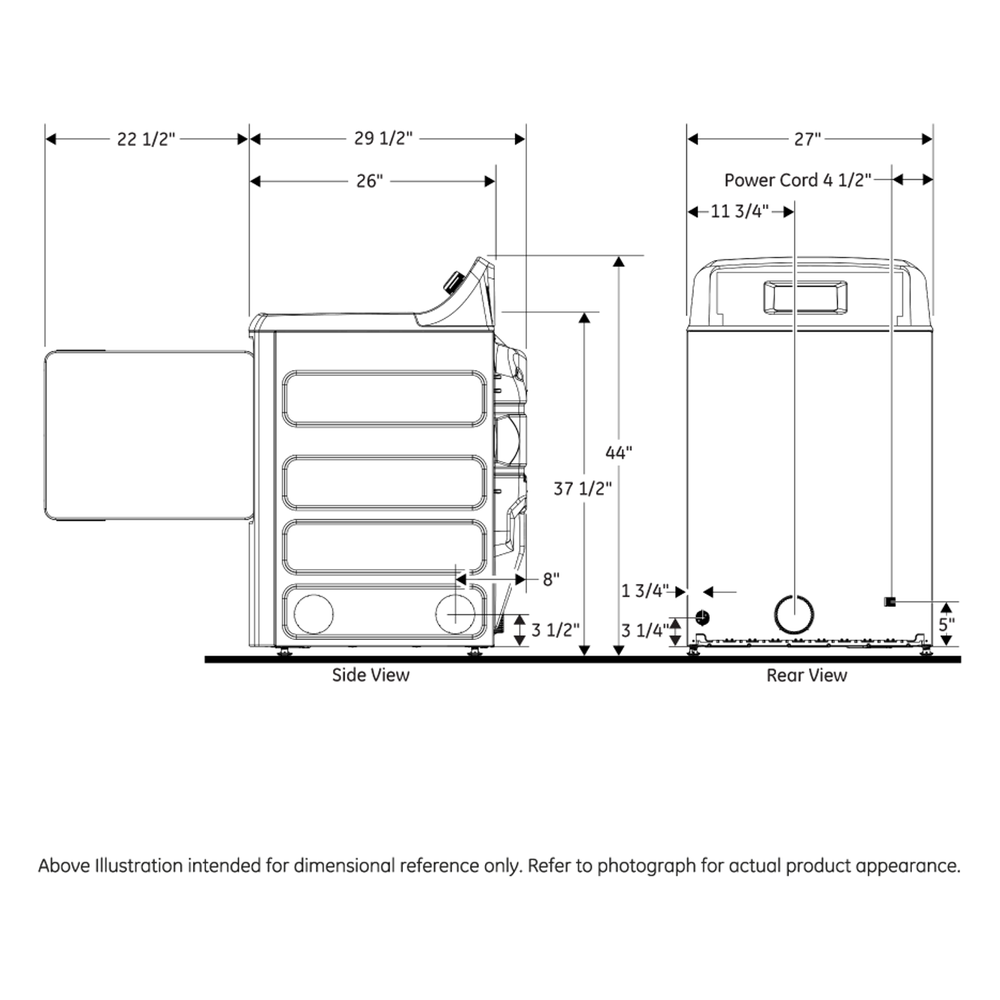 GTD45GASJWS-Dimensions