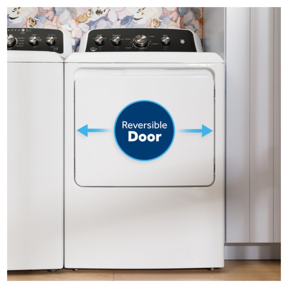 GE-GTX38GASWWS-Reversible Dryer Door