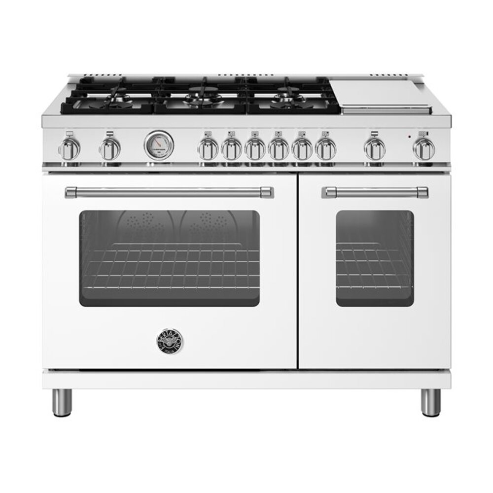 Bertazzoni-MAS486GGASBIVLP-48 inch All Gas Range, 6 Burner and Griddle