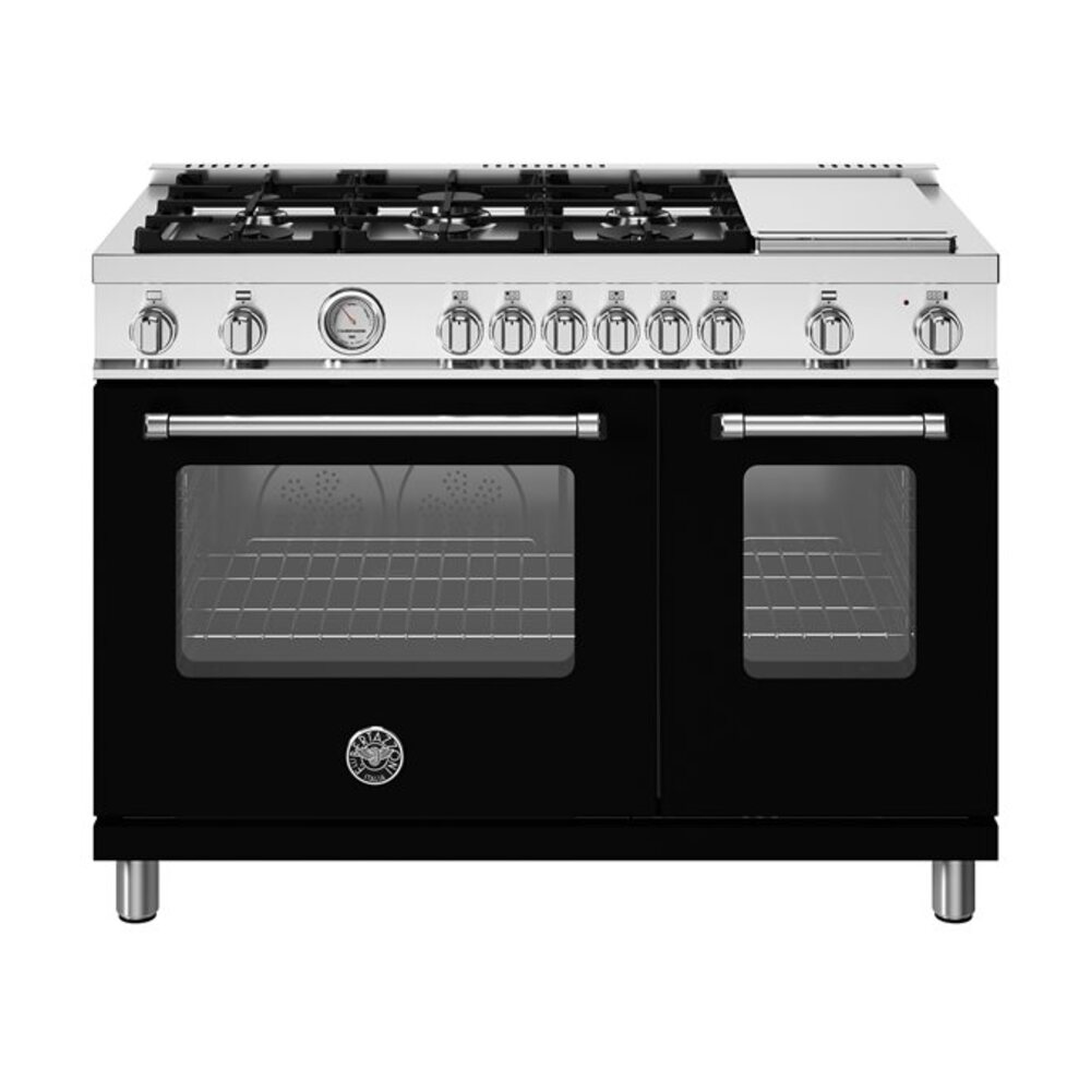Bertazzoni-MAS486GGASNEV-48 inch All Gas Range, 6 Burner and Griddle