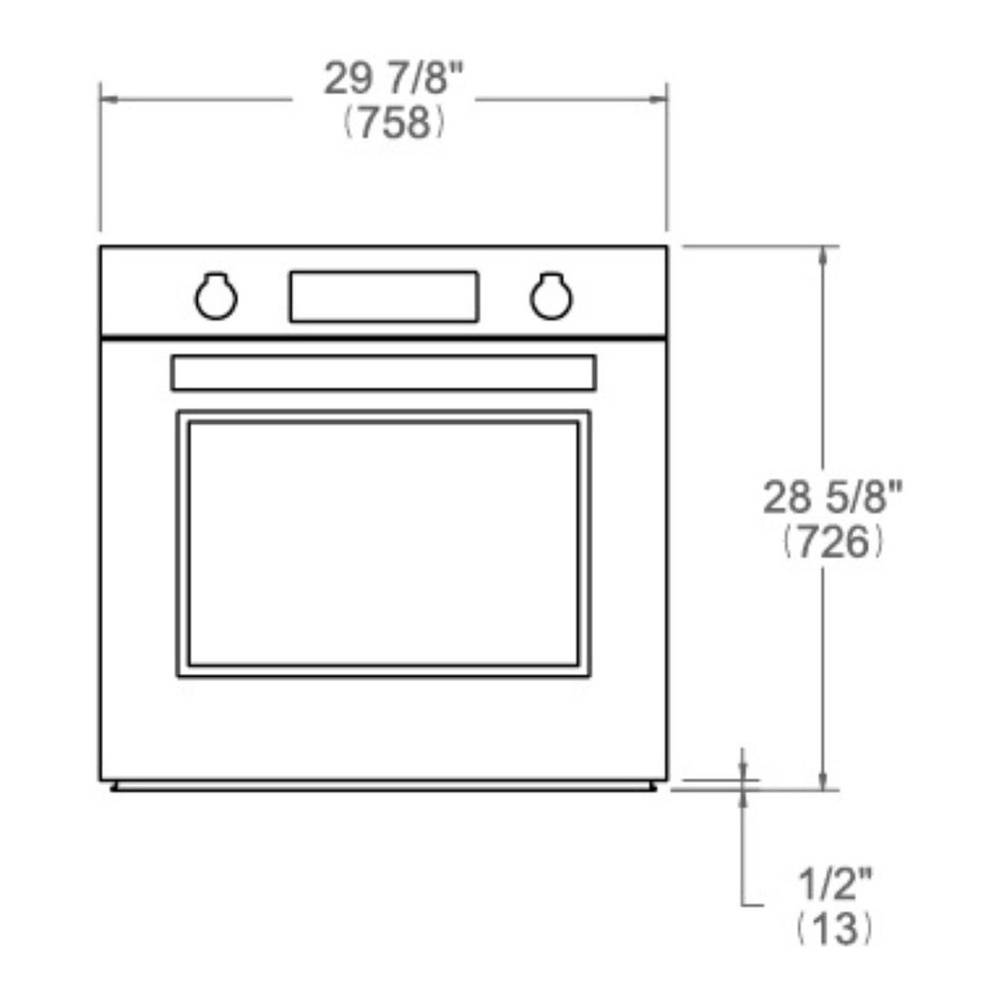 Bertazzoni-MAST30FSEXV-Dimensions