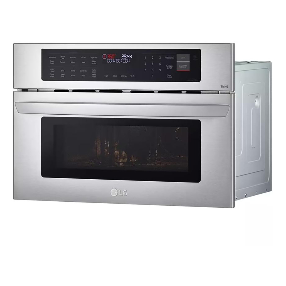 LG MZBZ1715S 30" Smart Built-In Microwave Speed Oven, 1.7 cu. ft. Capacity, 975 Cooking Watts, TurboCook™ , Sensor Cook , Air Fry Crispy, in PrintProof Stainless Steel