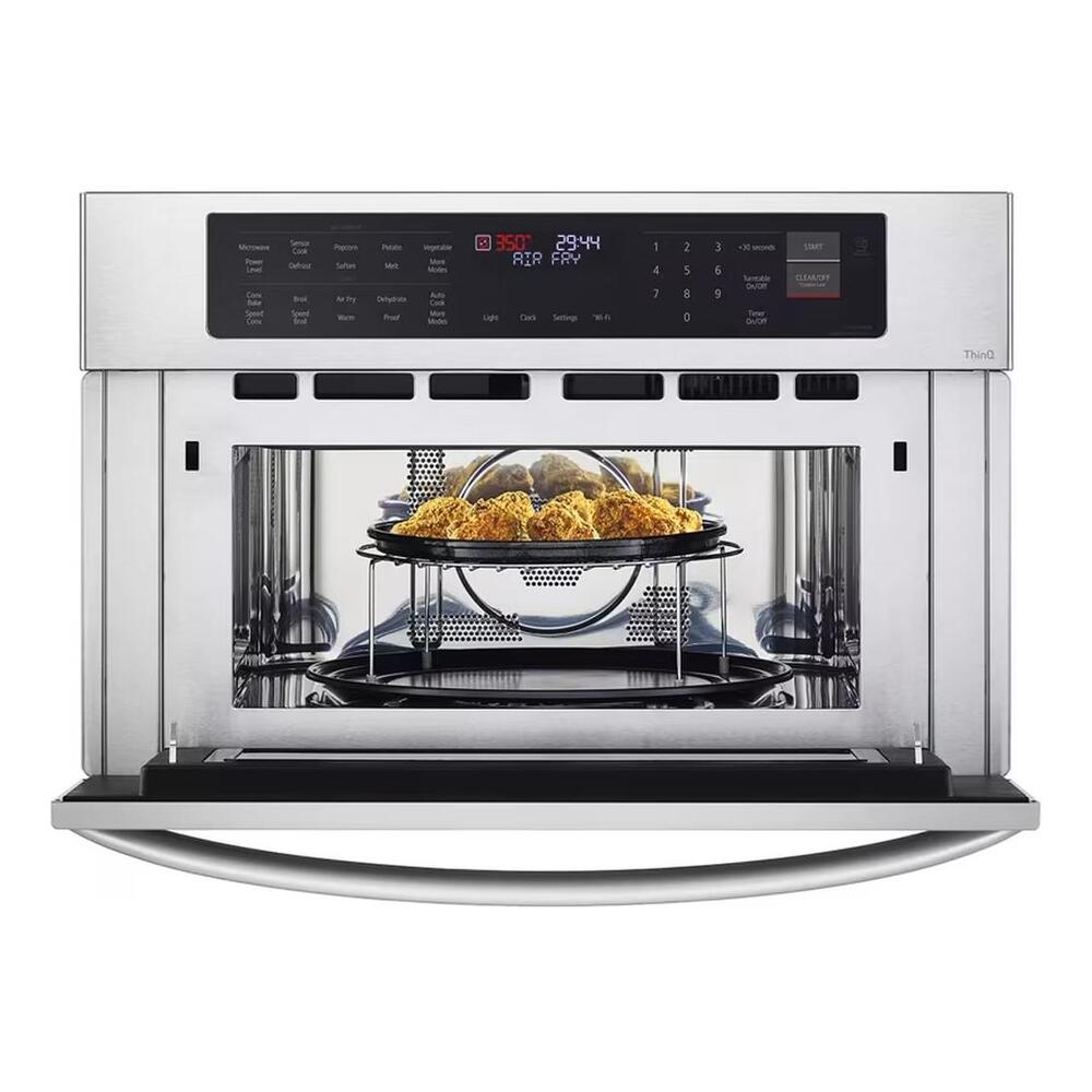 LG MZBZ1715S 30" Smart Built-In Microwave Speed Oven, 1.7 cu. ft. Capacity, 975 Cooking Watts, TurboCook™ , Sensor Cook , Air Fry Crispy, in PrintProof Stainless Steel
