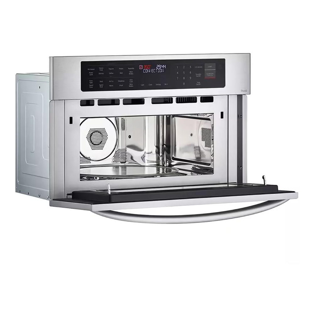 LG MZBZ1715S 30" Smart Built-In Microwave Speed Oven, 1.7 cu. ft. Capacity, 975 Cooking Watts, TurboCook™ , Sensor Cook , Air Fry Crispy, in PrintProof Stainless Steel