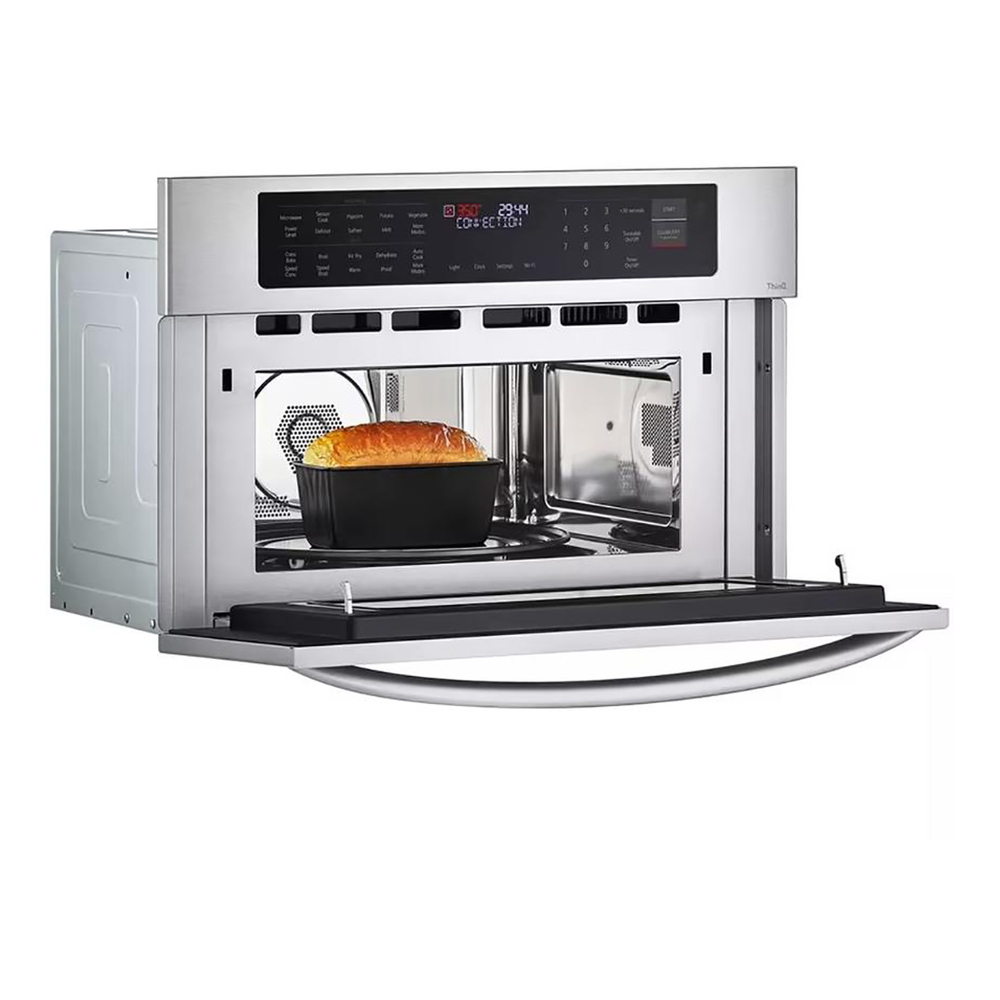 LG MZBZ1715S 30" Smart Built-In Microwave Speed Oven, 1.7 cu. ft. Capacity, 975 Cooking Watts, TurboCook™ , Sensor Cook , Air Fry Crispy, in PrintProof Stainless Steel