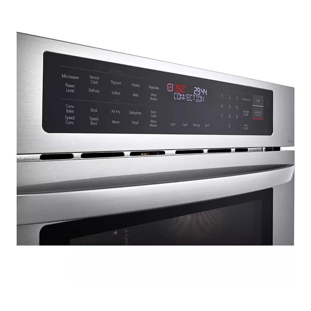 LG MZBZ1715S 30" Smart Built-In Microwave Speed Oven, 1.7 cu. ft. Capacity, 975 Cooking Watts, TurboCook™ , Sensor Cook , Air Fry Crispy, in PrintProof Stainless Steel