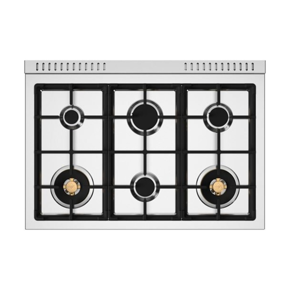 Bertazzoni-PRO366BCFEPNETLP-six brass gas burners
