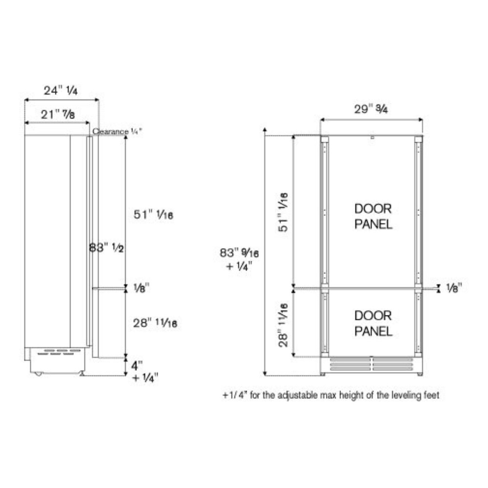 Bertazzoni-REF30BMBZPNV-Dimensions