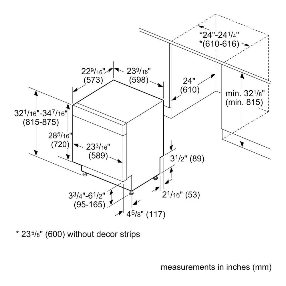 Bosch-SGE53C55UC-Dimensions