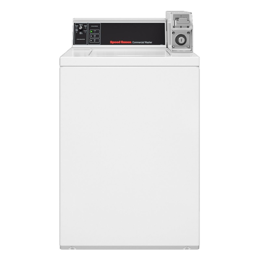 Speed Queen TV4000WN 26 inch Light Commercial Top Load Washer with 3.19 cu. ft. Capacity, Coin Slide Compatible (Sold Separately) in White (Not for Residential Use)