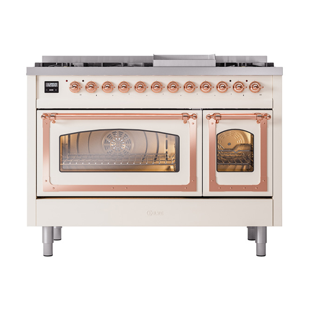 ILVE_UN48FNMPAWPLP_Nostalgie_II_48"_Dual_Fuel_Range_front_view