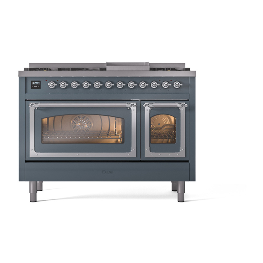 ILVE_UN48FNMPBGCLP_Nostalgie_II_48"_Dual_Fuel_Range_front_view