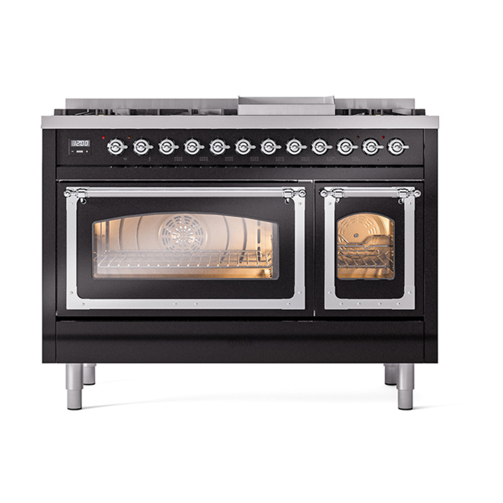 ILVE_UN48FNMPBKC_Nostalgie_II_48"_Dual_Fuel_Range_front_view