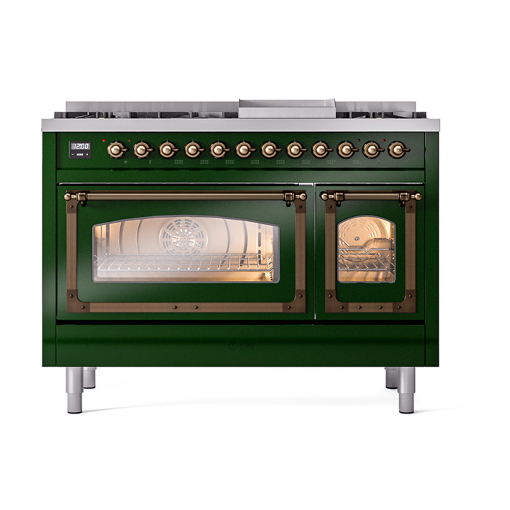 ILVE_UN48FNMPEGBLP_Nostalgie_II_48"_Dual_Fuel_Range_front_view
